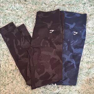 Women’s Adapt Camo Leggings - Black and Blue
